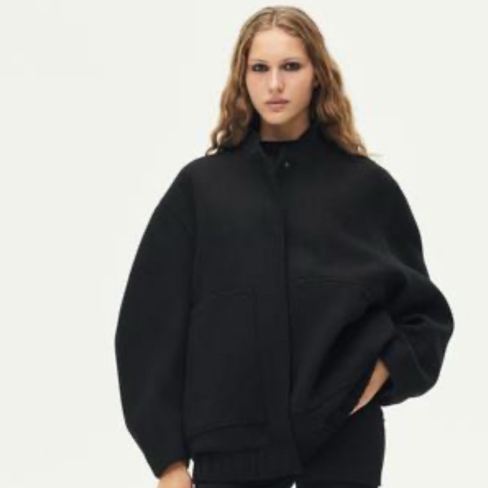 NWT Zara Oversized wool bomber Jacket